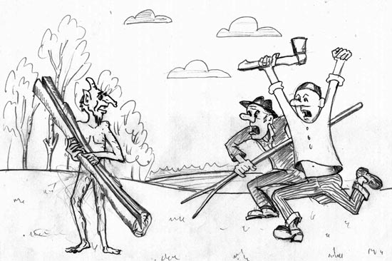 Имеш, авылның берничә усал абзыйсы күп еллар элек шүрәле үтергәннәр